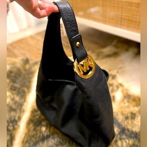 Michael Kors Black Leather Satchel